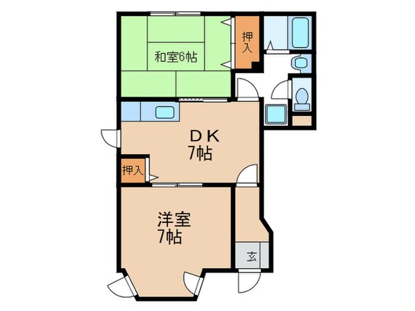 シャルマンハイツＡの物件間取画像